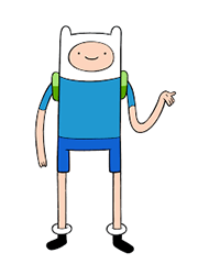 Illustration of Finn, Adventure Time's character.