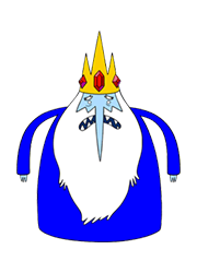 Illustration of Ice King, Adventure Time's character.